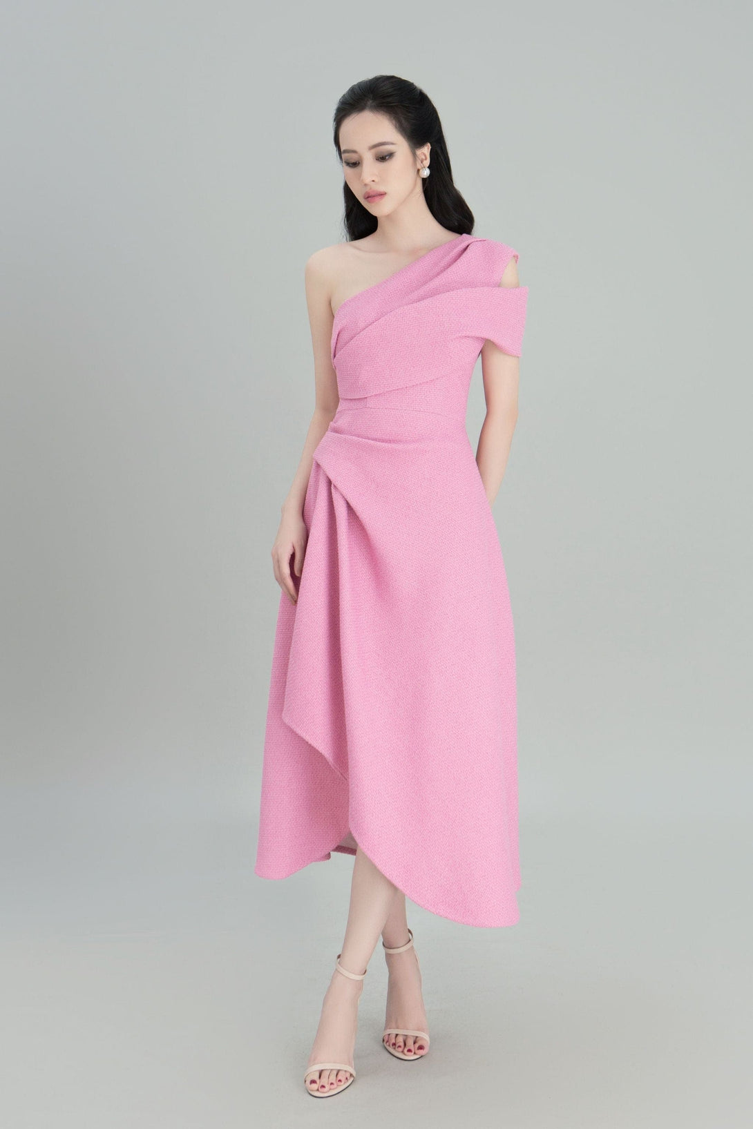 DARLING DIVA L / Pink Silvie One Shoulder Dress