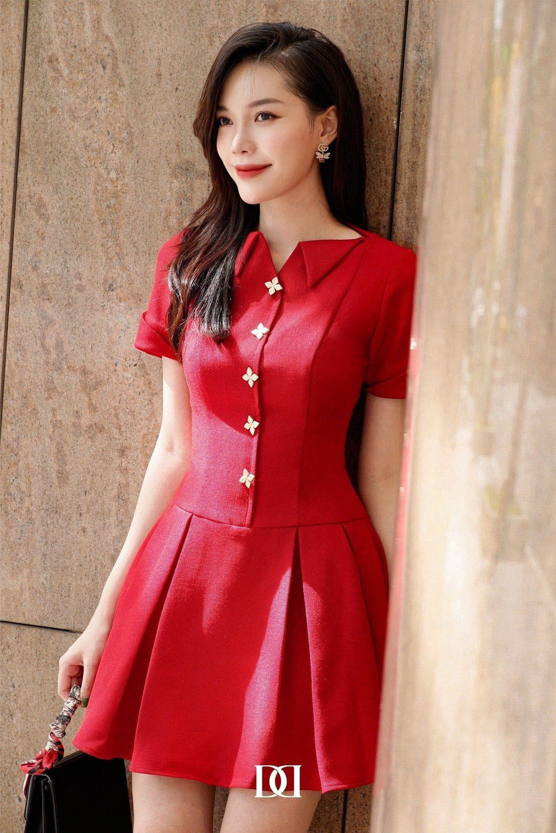 DARLING DIVA S / Red Jiny Mini Dress